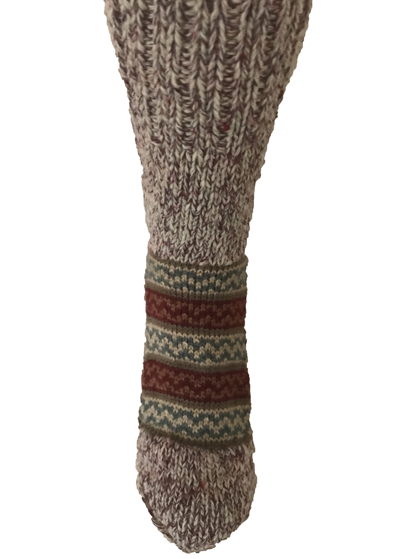 "Pink Rose Blend" - hand knit woollen socks with a blended pink base